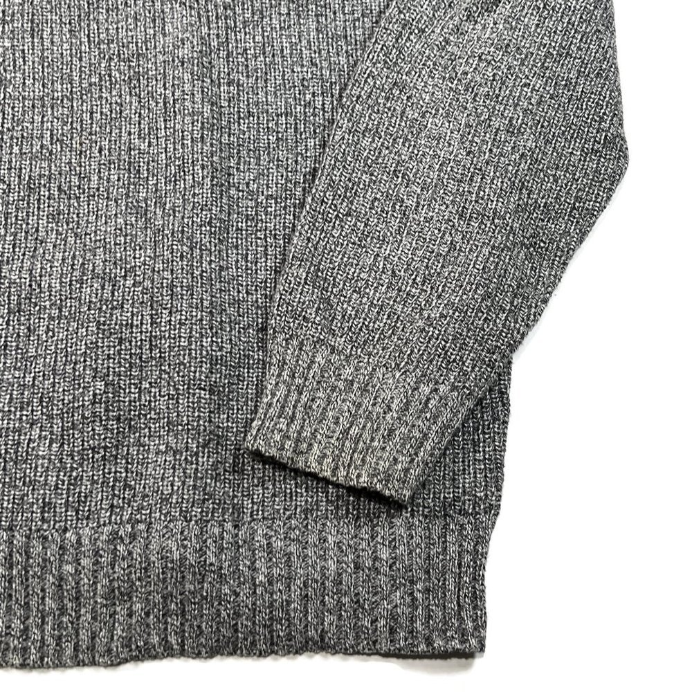 Calvin Klein Sweater Mens XL Gray 1/4 Zip Pullover Mock Neck Cotton - Picture 2 of 5
